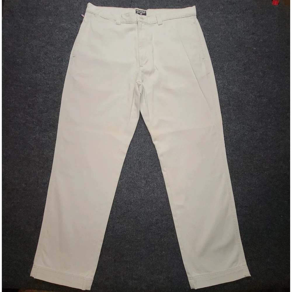 Polo Jeans Co‎ Ralph Lauren Utility Pleat Men's 38x32 Beige Pants 90s Y2K VTG